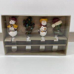 Sonoma Life+Style Happy Trails Holiday 4 Cheese Spreader Knives Cowboy Snowman